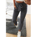 New 2018 fashion winter women suede pants style ladies Leather bottoms female trouser Casual pencil pants high waist trousers